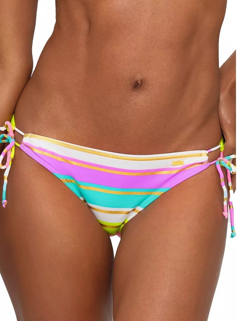 Lascana Women's Striped Classic Bikini Bottom Sz US 6 NWT